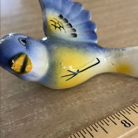 Vintage Ceramic Blue Birds Mother and Baby Wall Hangers - Picture 10 of 10